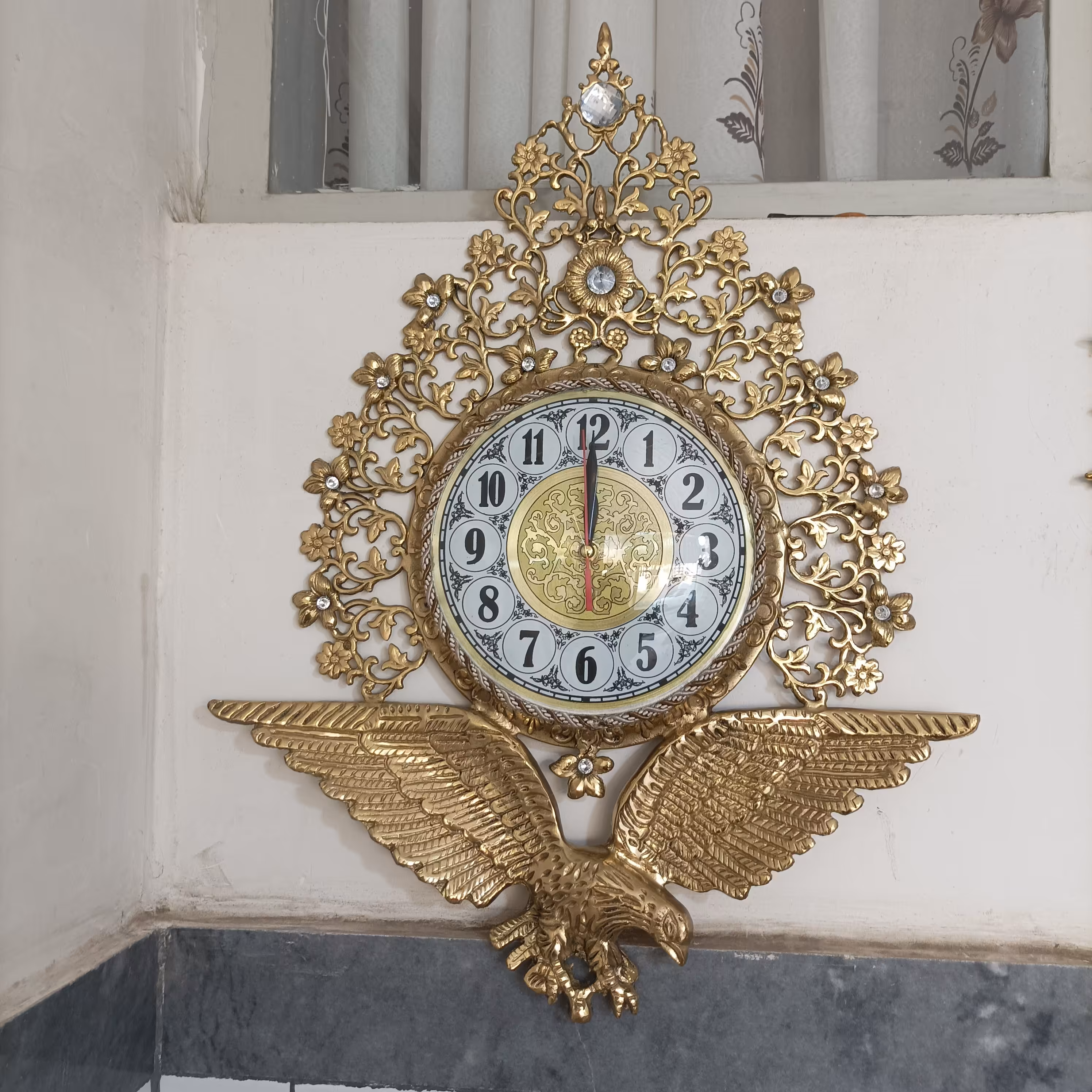 ساعت دیواری برنز .مدل عقاب