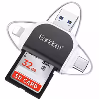 مبدل و کارت خوان یو اس بی به تایپ سی، لایتنینگ، میکرو یو اس بی و یو اس بی ارلدام OT71