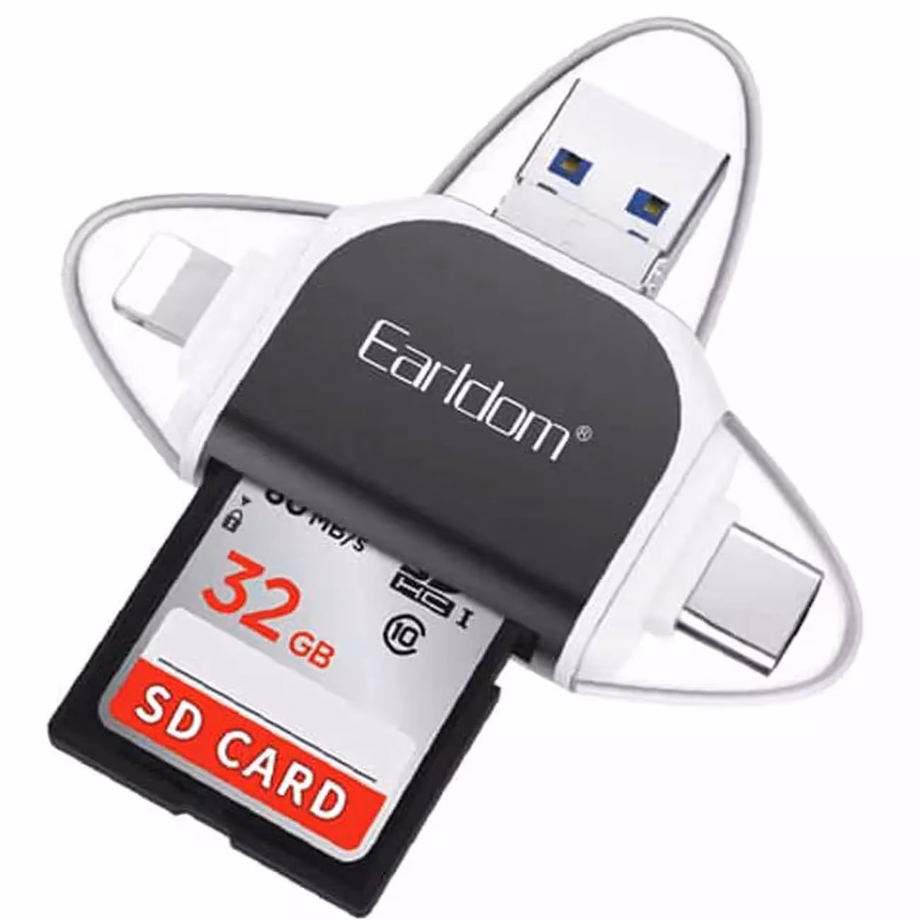 مبدل و کارت خوان یو اس بی به تایپ سی، لایتنینگ، میکرو یو اس بی و یو اس بی ارلدام OT71