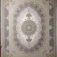 فرش  ماشینی   شش متری آرامیس1200شانه نقشه کارن نقره ای تراکم 3600 نخ صددرصد آکریلیک F-kar-n3612