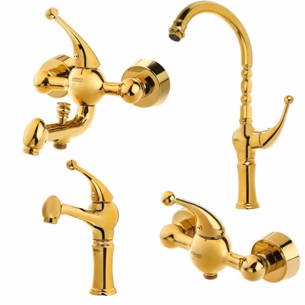 شیرآلات کویران آذر-ست پاریس 4عددی-طلایی