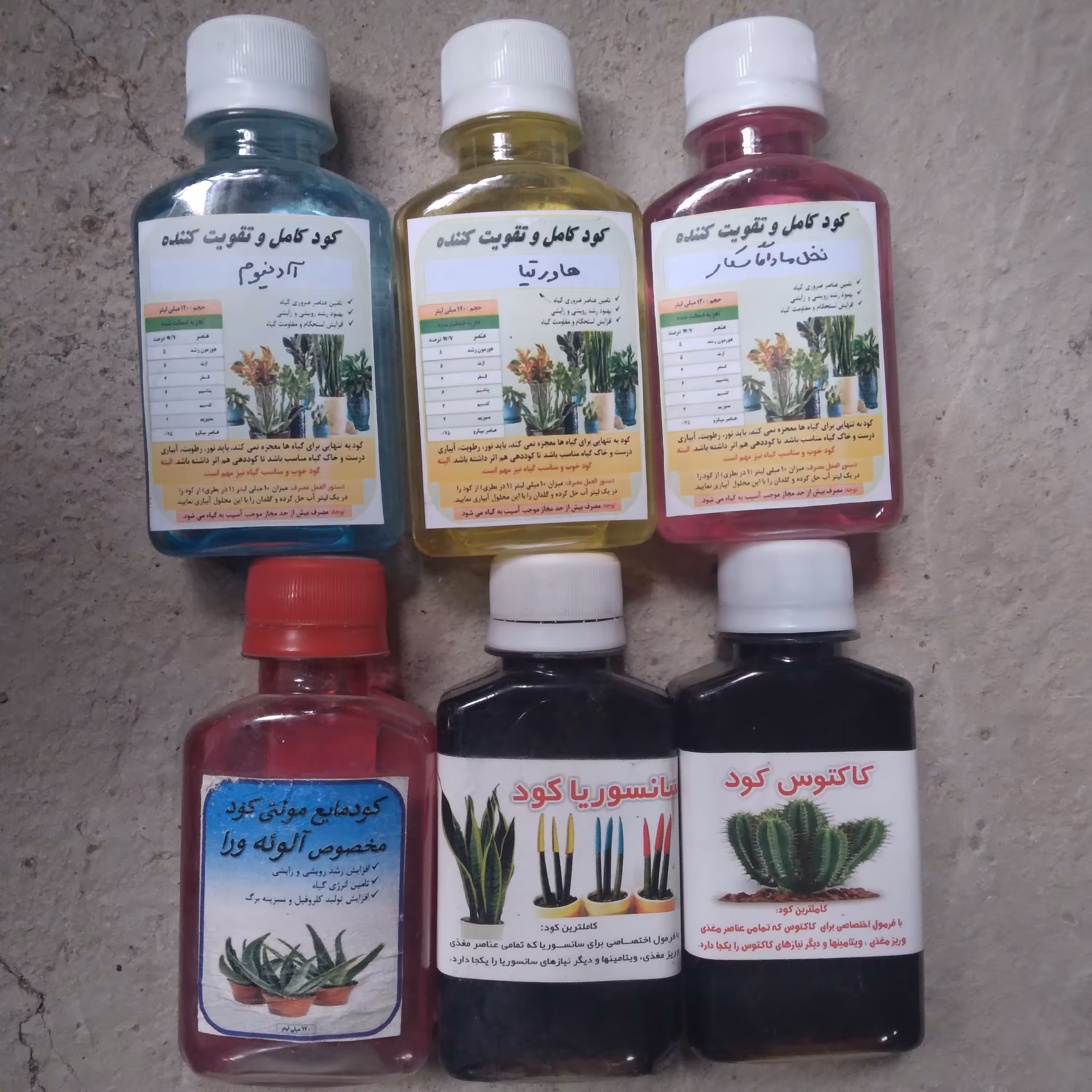 کود سانسوریا و  کاکتوس و هاورتیا و آلورا و نخل ماداگاسکار و آدنیوم 