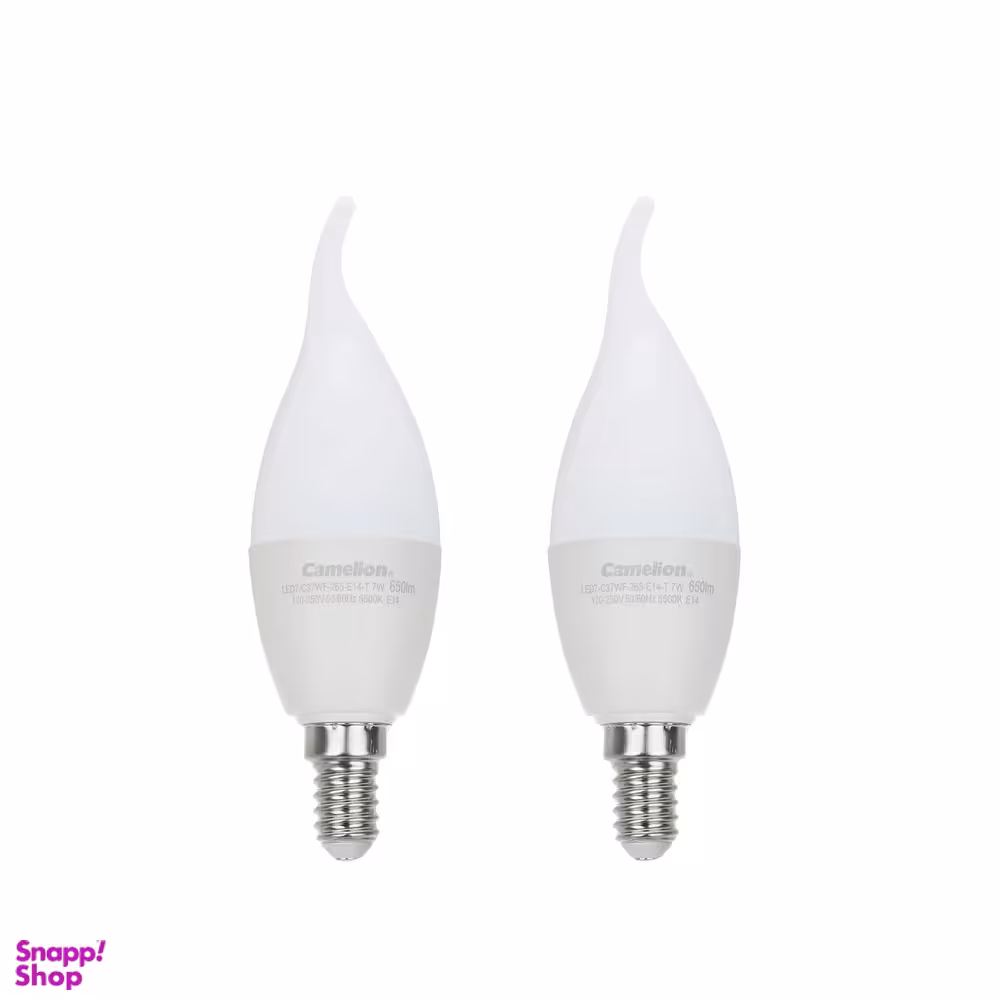 لامپ ای ای دی 7 وات کملیون مدل اشکی پایه E14 مجموعه دو عددی