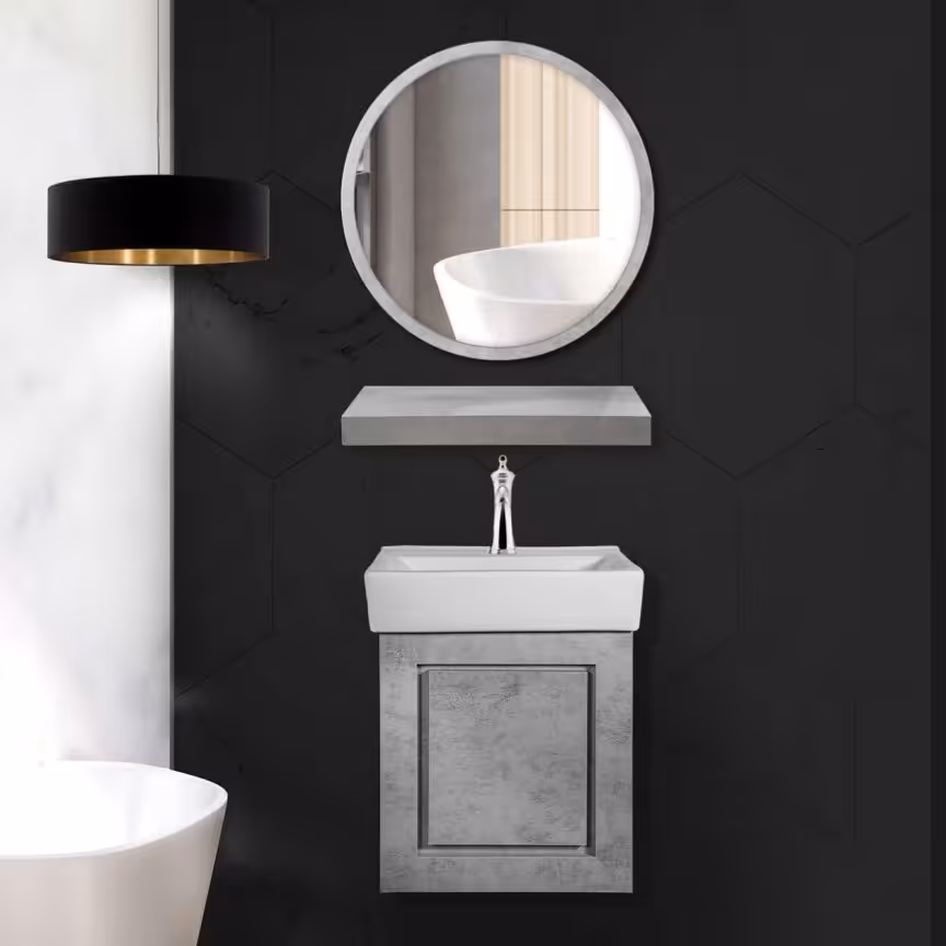 روشویی کابینتی مدل 1022 طوسی تمام پی وی سی ضدآب ارسال به سراسر ایران  هزینه ارسال با مشتری