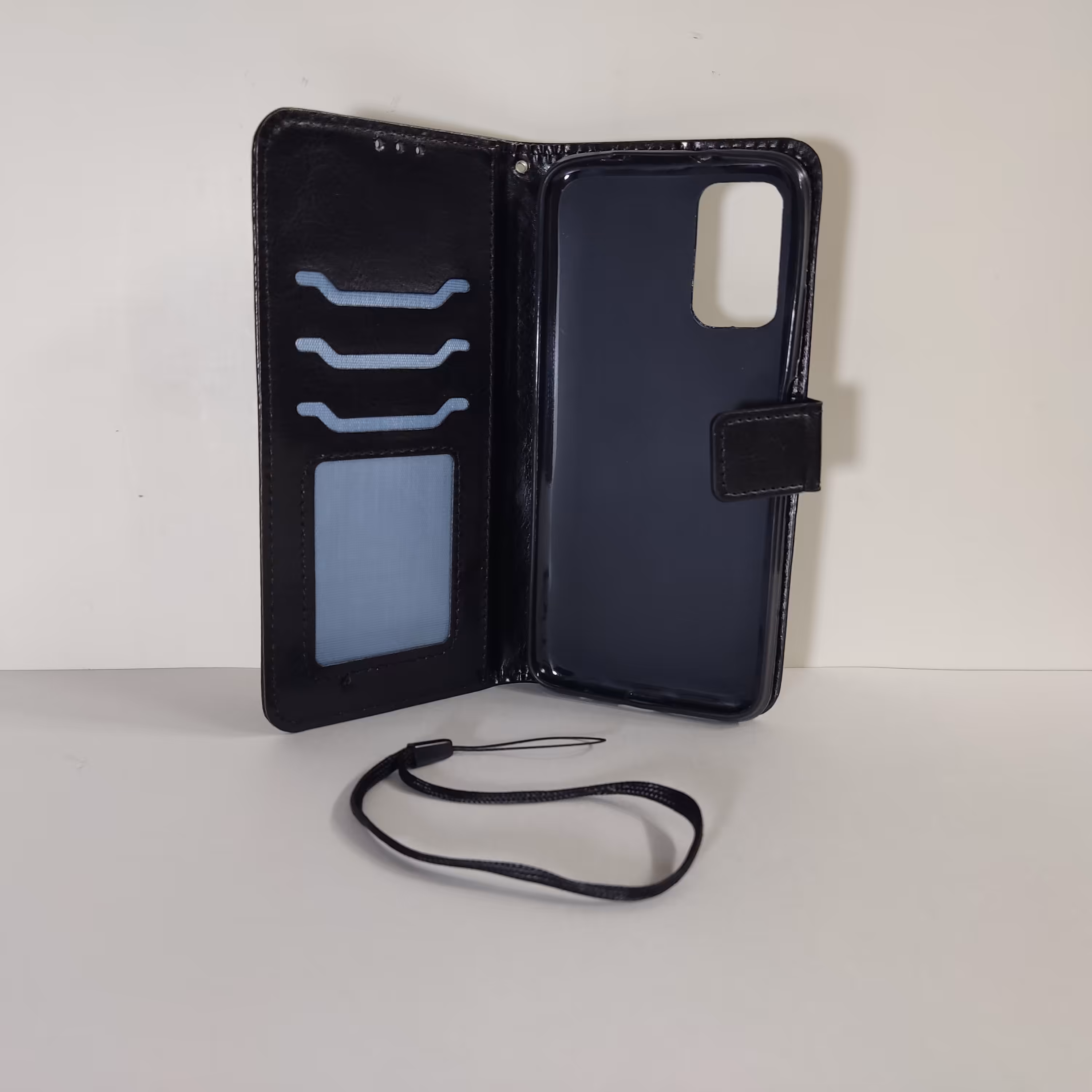 کیف موبایل مناسب گوشی poco m3 ،چرم با کیفیت دارای جا‌ کارتی و جا پولی