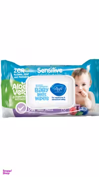 دستمال مرطوب دافی مدل Sensitive بسته 70 عددی