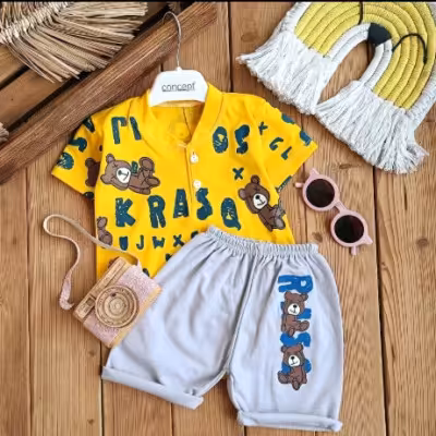 تیشرت شلوارک راسا پسرانه. سایزبندی موجود 30-35.تک رنگ.