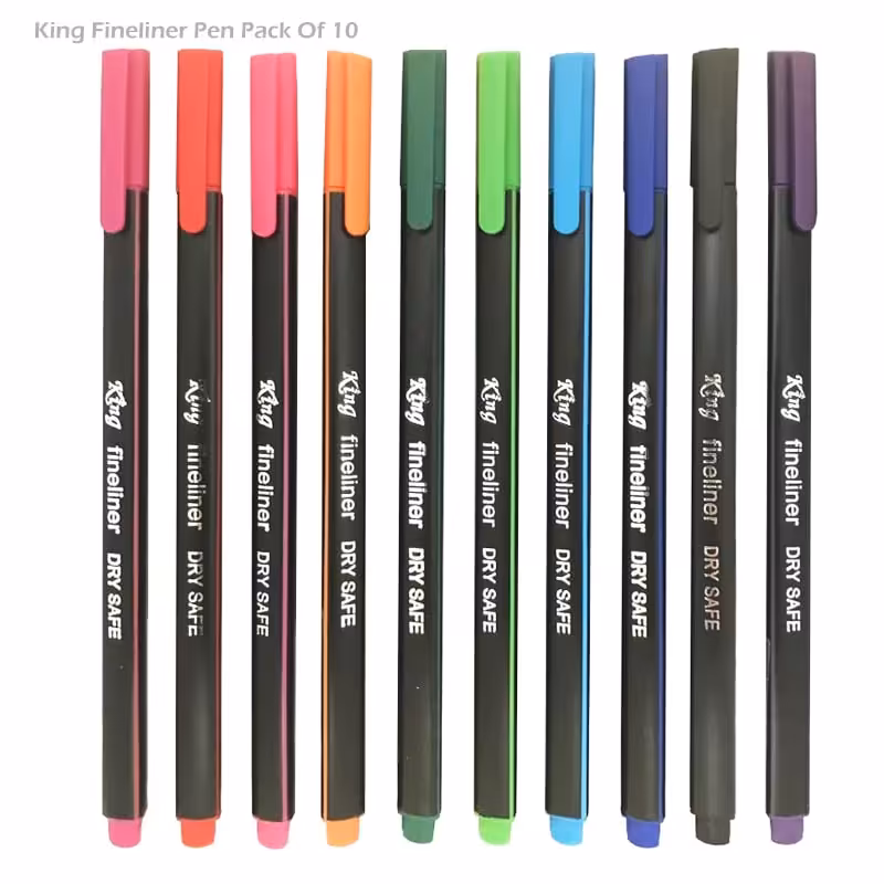 روان نویس نوک نمدی 10 رنگ کینگ