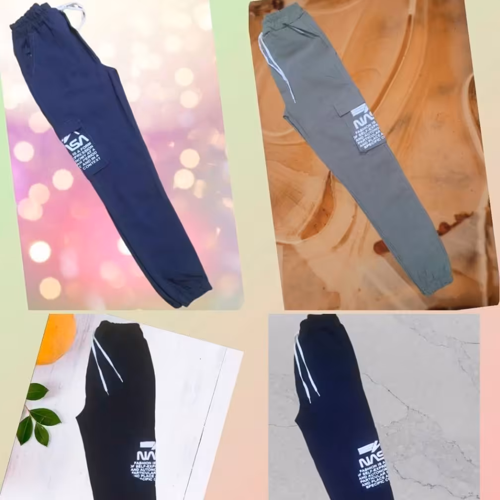 شلوار کتان پسرانه و دخترانه قد80تا100 قد از کمر تا مچ پا 85-90-95سانتی متر 4جیب پاکتی قواره دار  کتان کشی فول کیفیت 