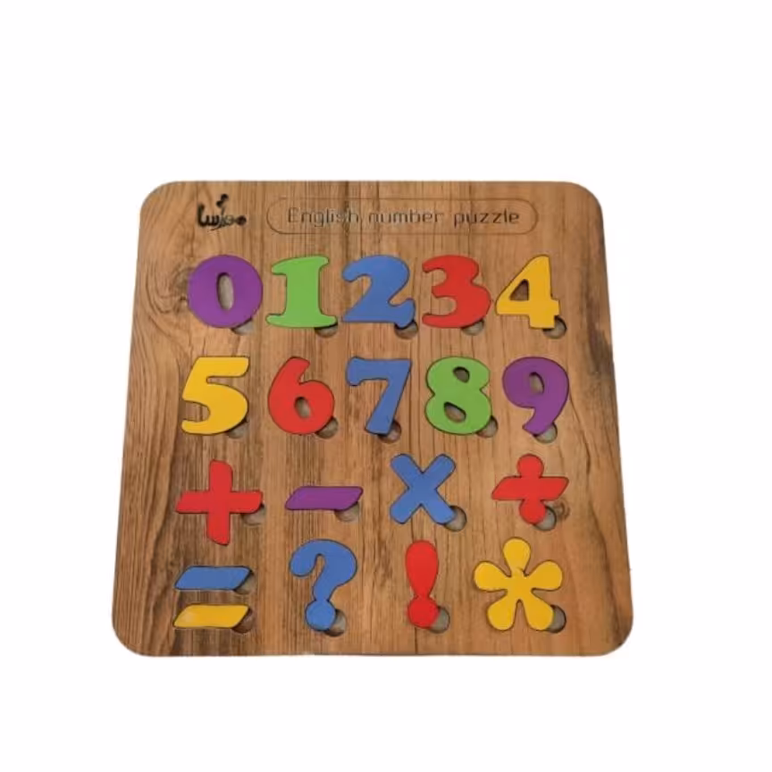 پازل طرح اعداد انگلیسی و علامت ریاضی کد k-15