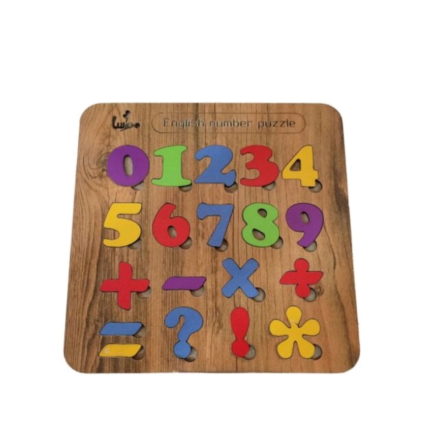 پازل طرح اعداد انگلیسی و علامت ریاضی کد k-15