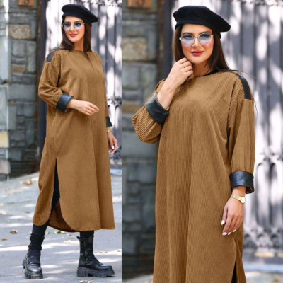 مانتو پیراهنی مهلا مخمل کبریتی درجه یک دوخت مزونی