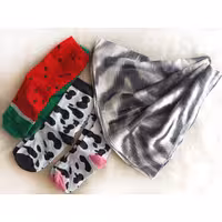 شال ببری پاییزه چاپ خیس و جوراب هندوانه یا گاوی