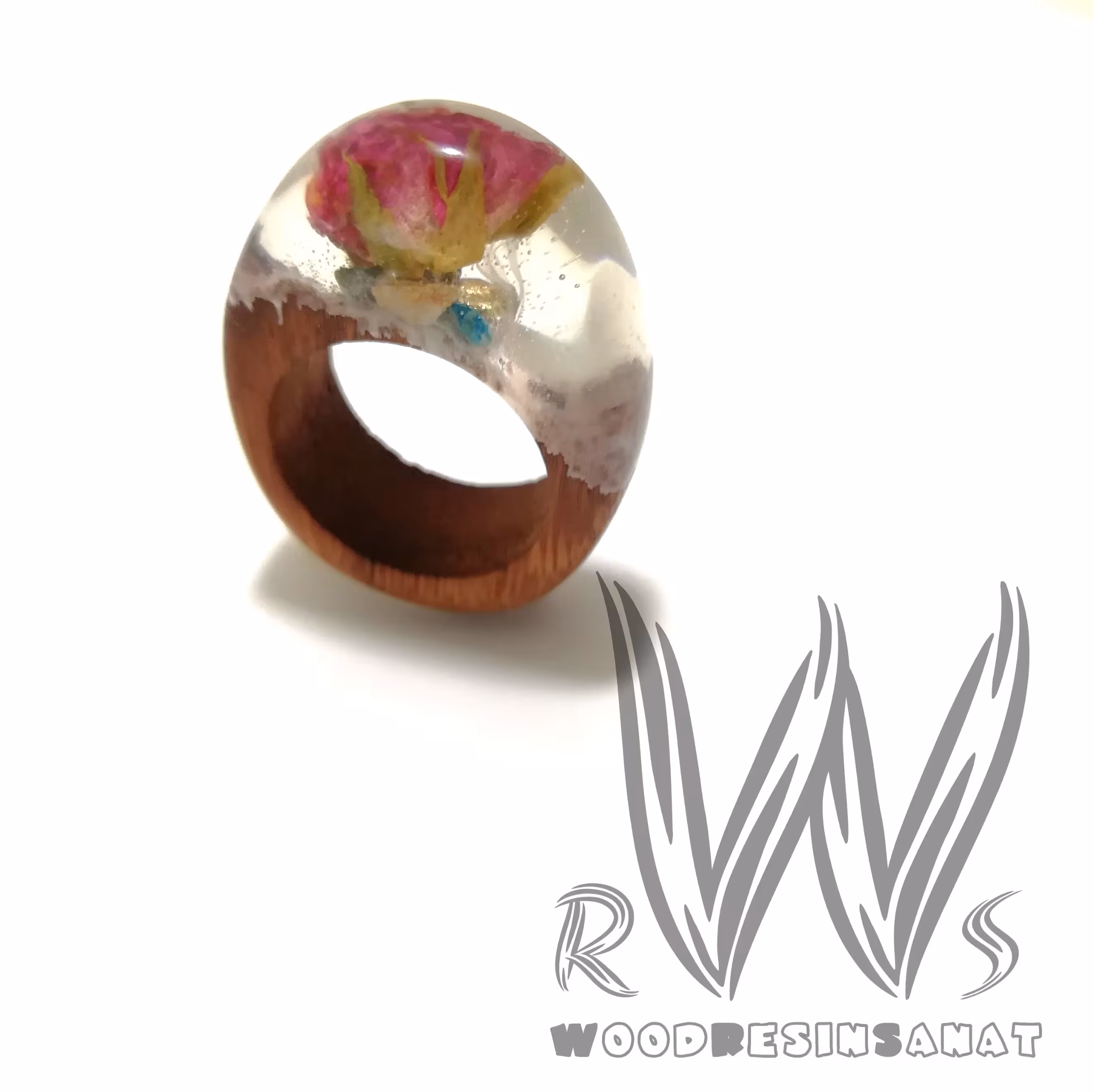 انگشتر چوب و رزین کد 800