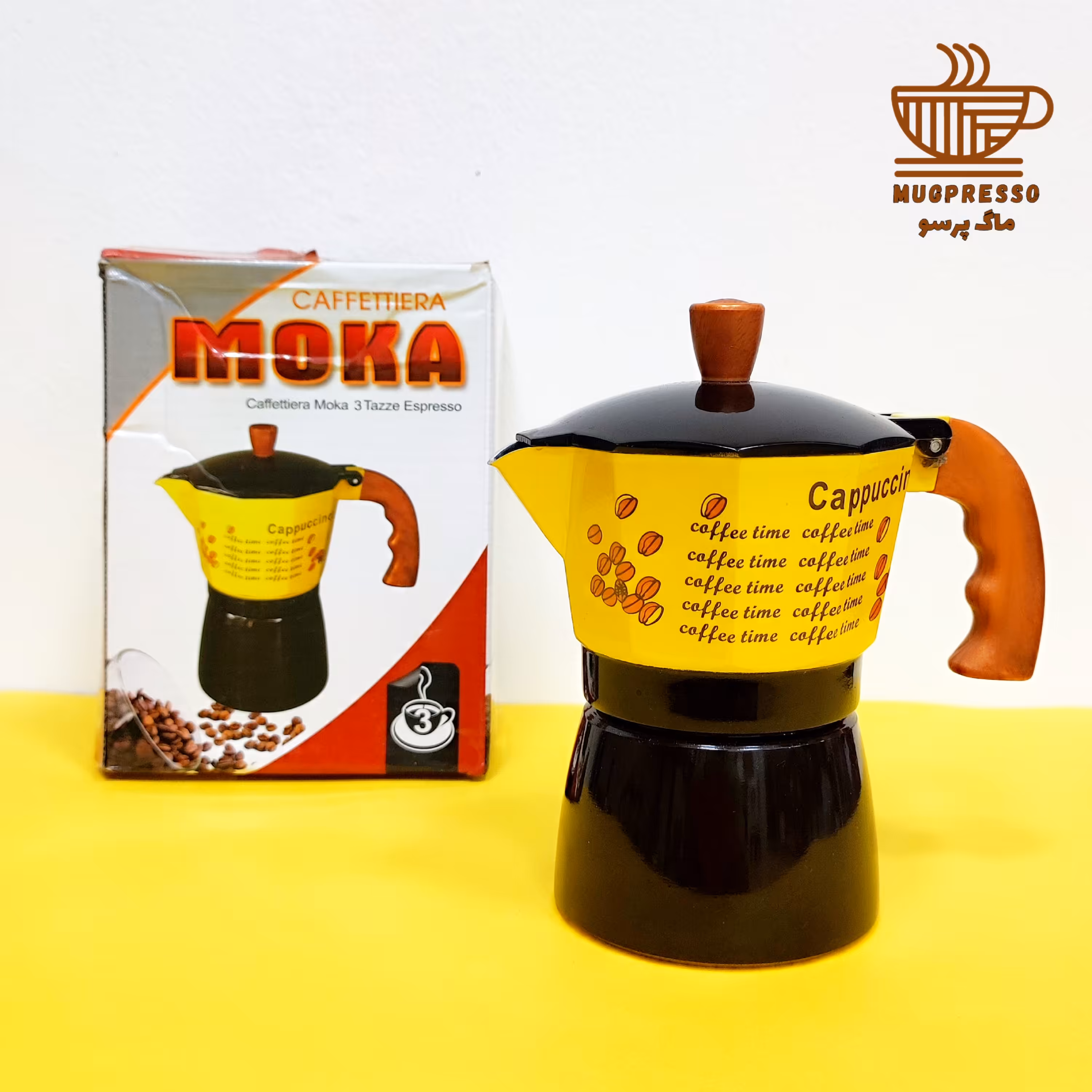 موکاپات سه کاپ استیل طرح کاپوچینو 