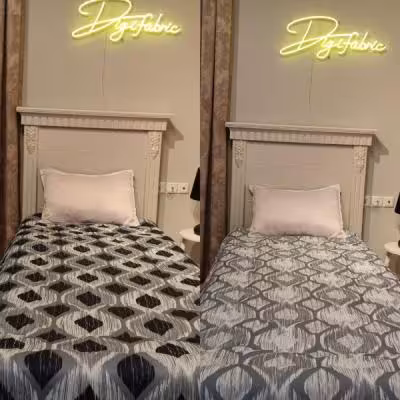 لحاف یک نفره طرح دو رو پترن طوسی