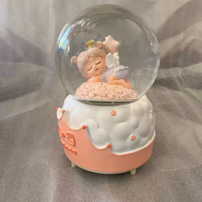 گوی موزیکال دخترونه فرشته و ستاره کوکی بزرگ