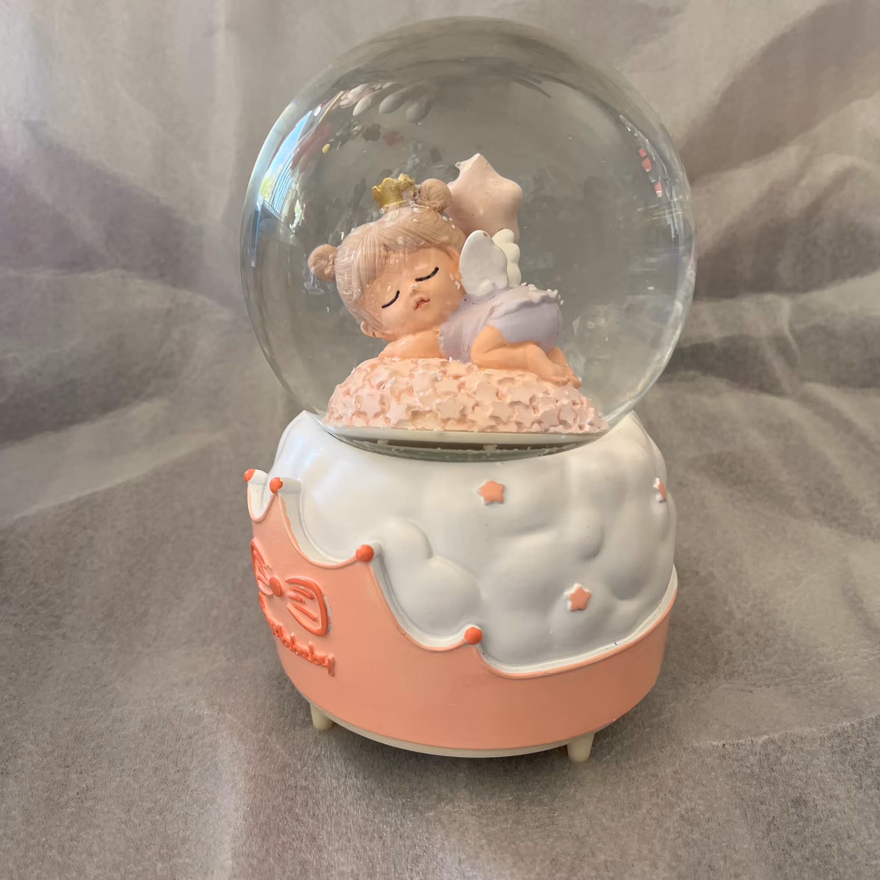 گوی موزیکال دخترونه فرشته و ستاره کوکی بزرگ