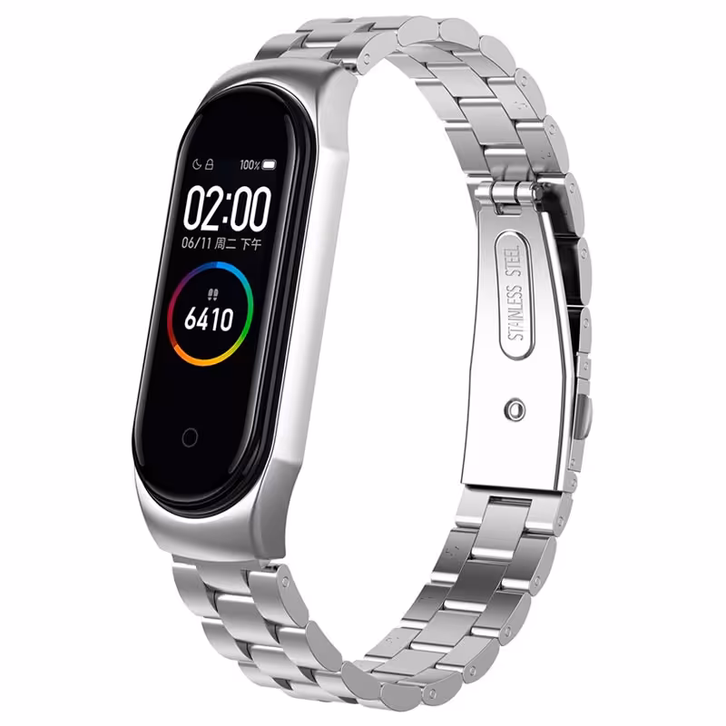 بند فلزی Bead 3 مناسب مچ بند هوشمند شیائومی مدل Miband 3 و Miband 4