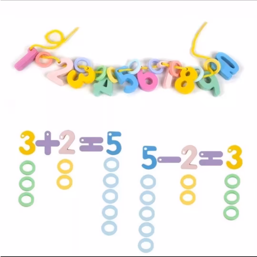 بازی فکری نخ و  و مهره اعداد  و حروف لاتین جعبه فلزی 