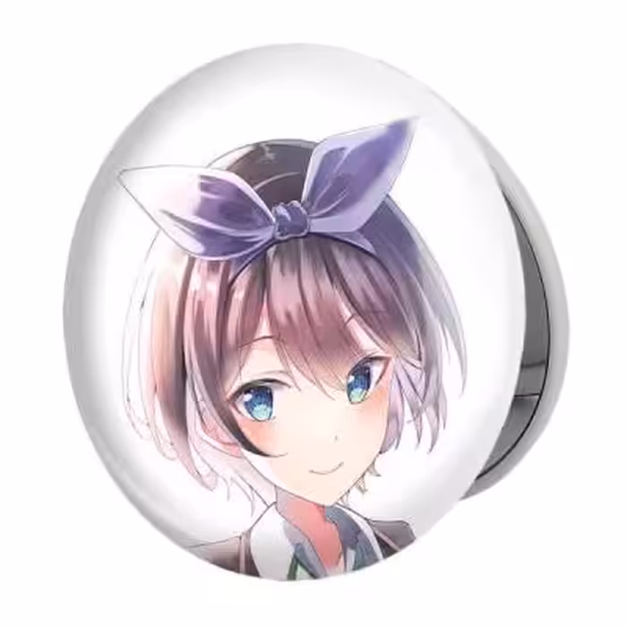 آینه جیبی خندالو طرح رکا انیمه کانوجواوکاری مدل تاشو کد 18231