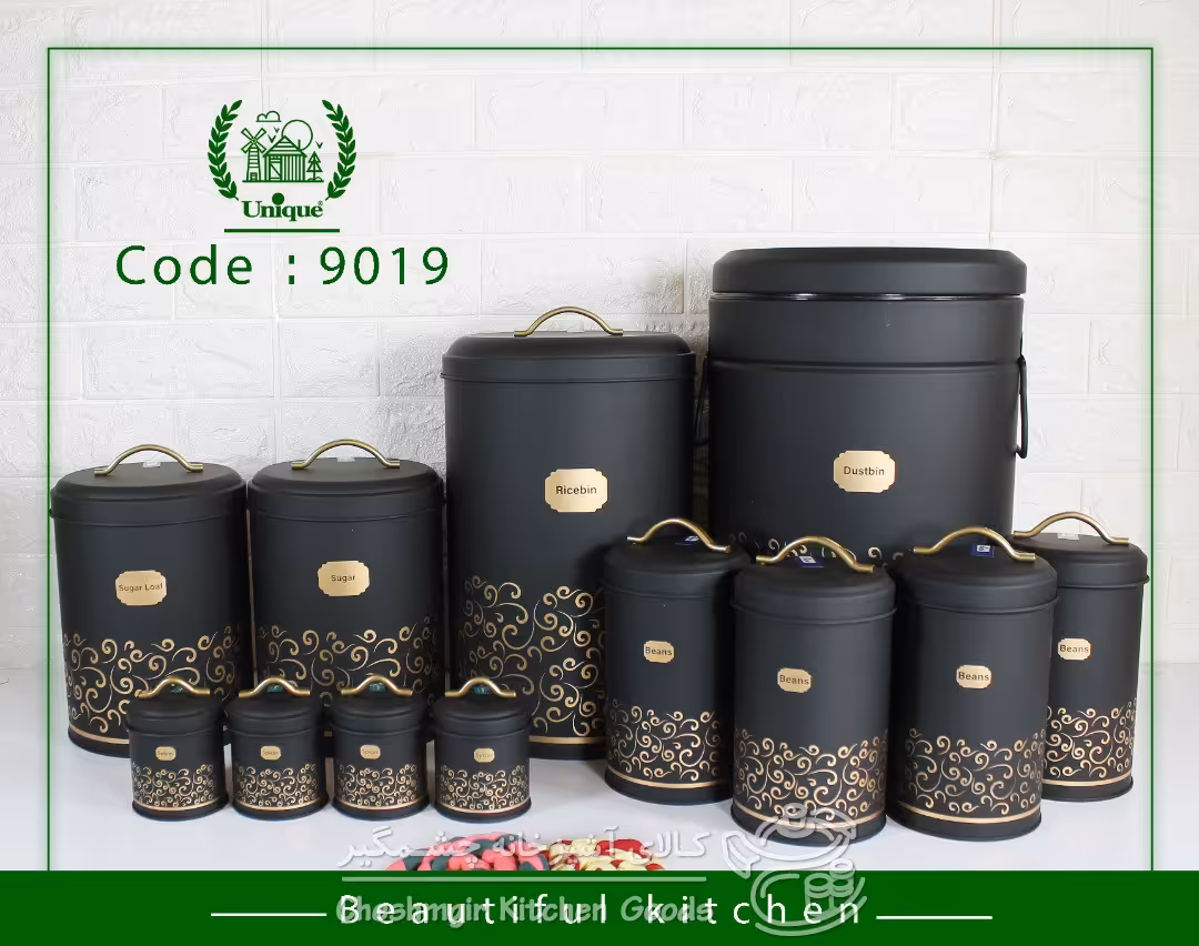 سرویس 12 پارچه مینیاتوری مشکی یونیک کد UN_9019