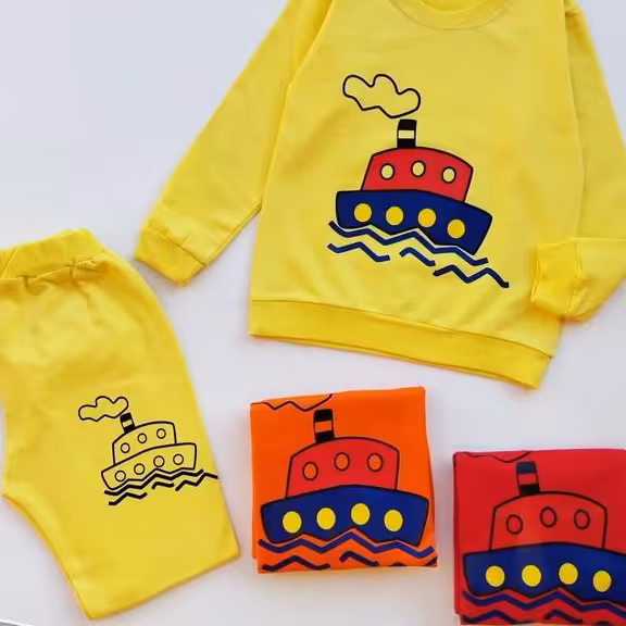 لباس بچه گانه  کشتی  لباس بچه گانه 160  لباس ست بچه گانه ارسال رایگان لباس زرد