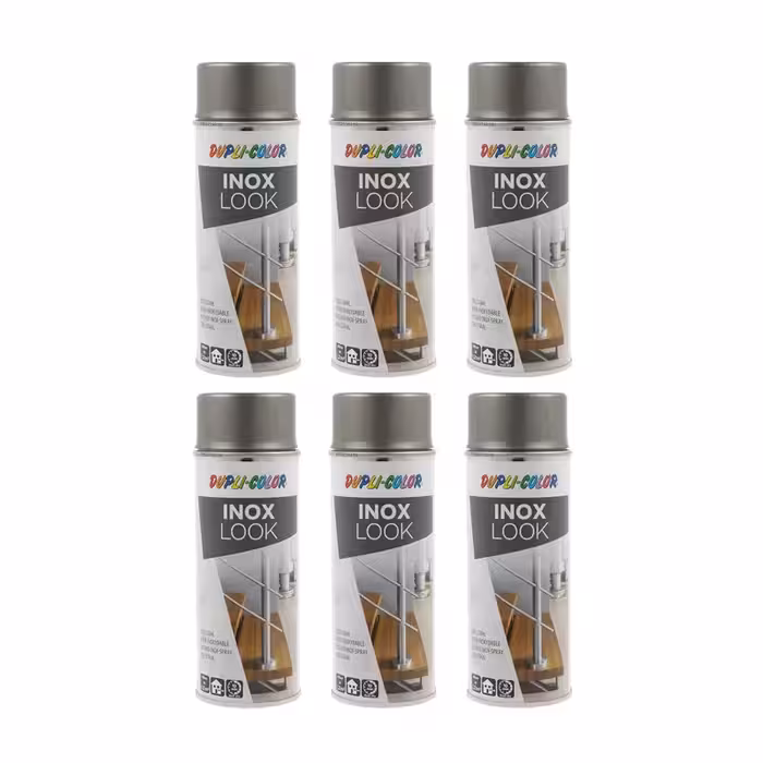 اسپری رنگ افکت ضد زنگ دوپلی کالر مدل Inox حجم 400 میلی لیتر مجموعه 6 عددی