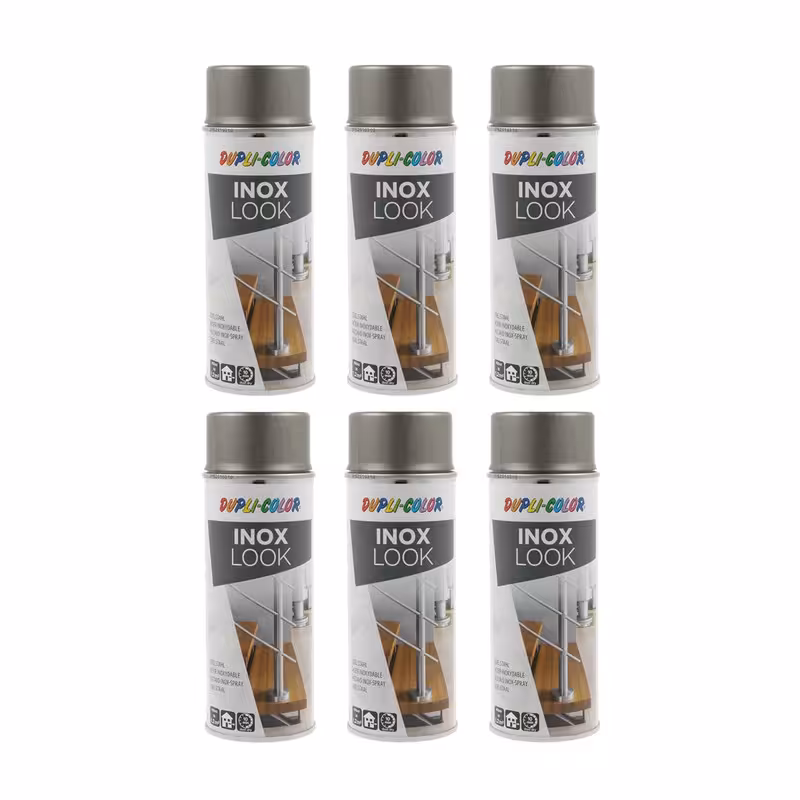 اسپری رنگ افکت ضد زنگ دوپلی کالر مدل Inox حجم 400 میلی لیتر مجموعه 6 عددی