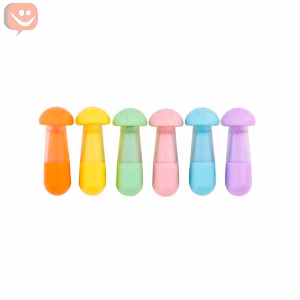 ماژیک هایلایت طرح قارچ (بسته ی 6 عددی )