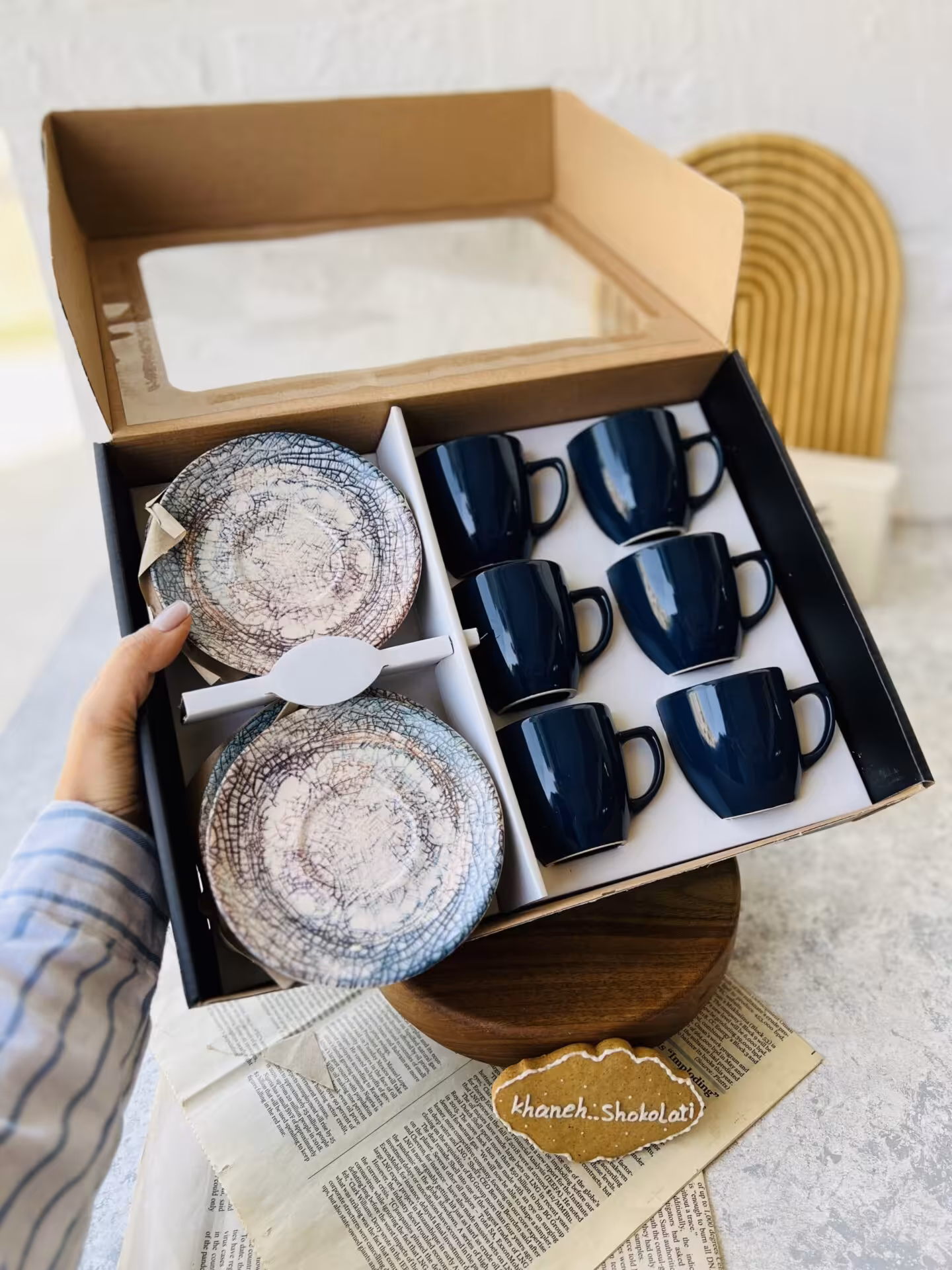 ست 6 عددی قهوه خوری سورمه ای keramika