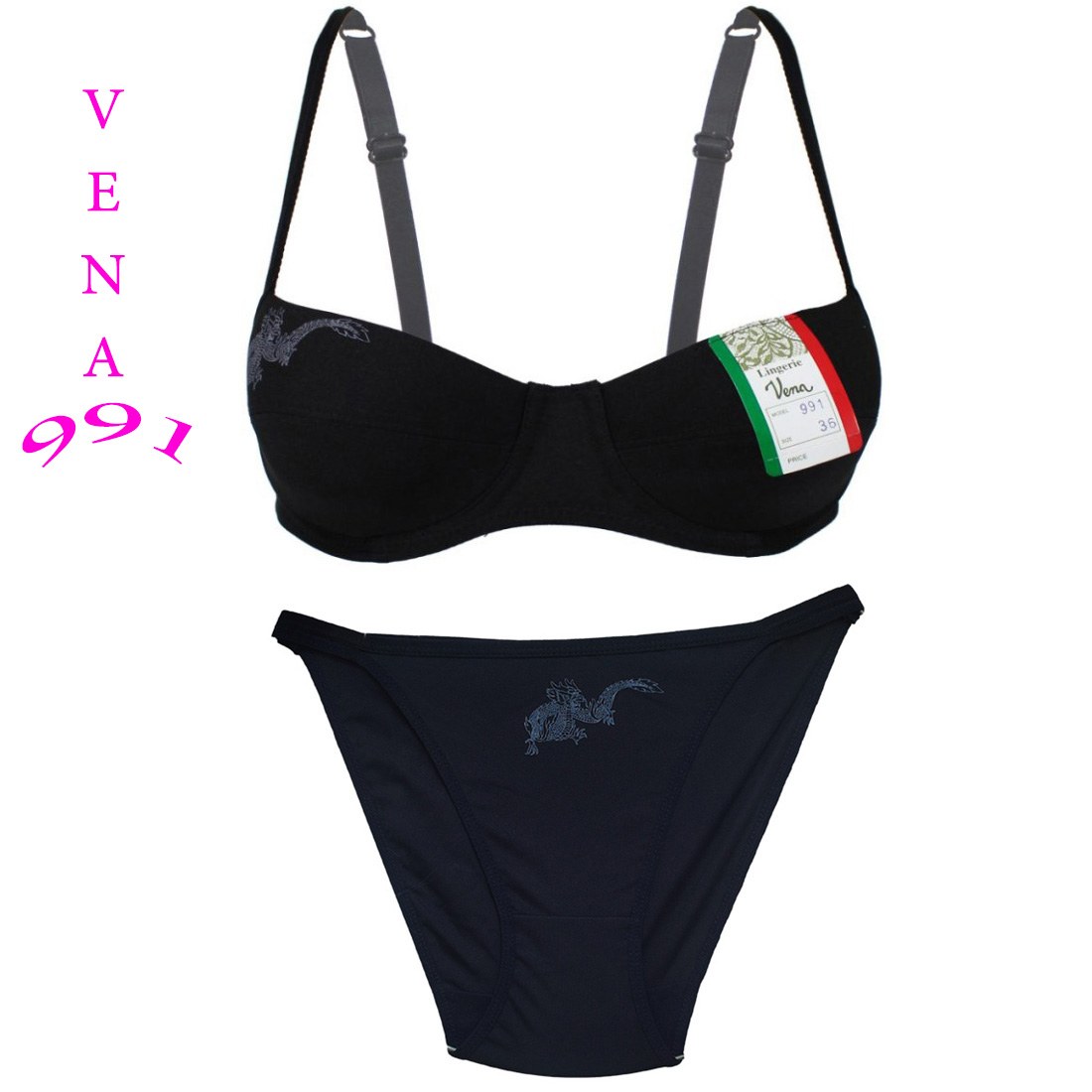 ست شورت و سوتین وناتایلندی اصل کد 991 اژدهای سیاه