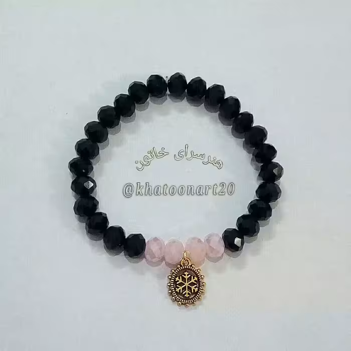 دستبند کریستالی دو رنگ