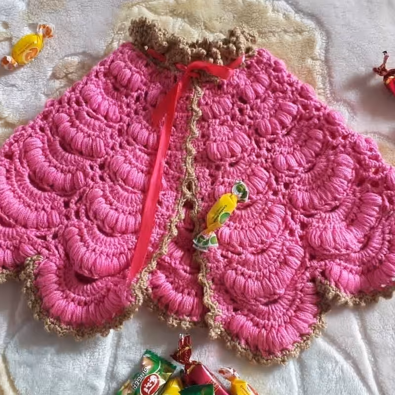 شنل بچگانه بافتنی