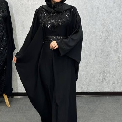 مانتو مجلسی مدل عبایی جنس الیزه درجه 1