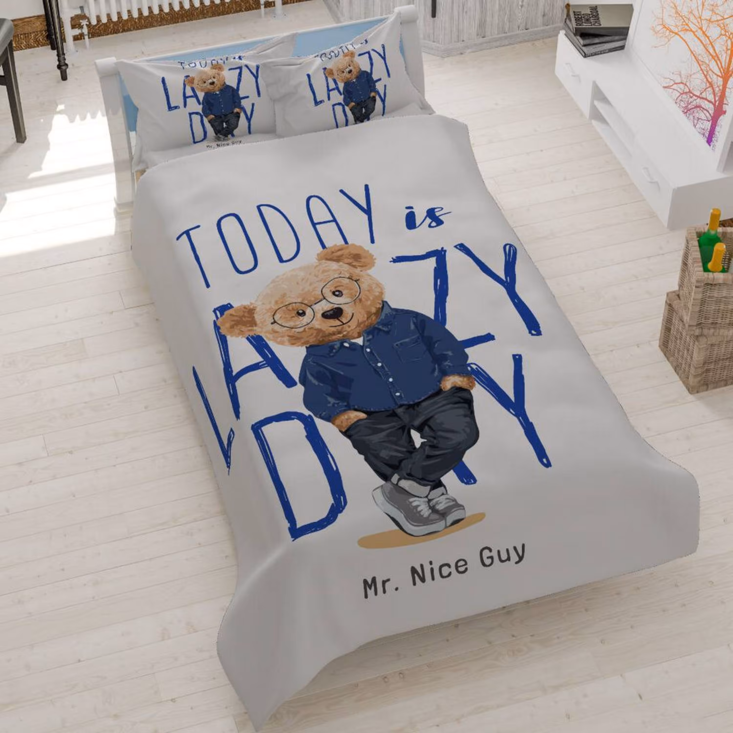 روتختی تک نفره سه بعدی برند گوزل -5 تکه -کد394