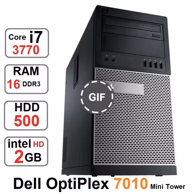 کامپیوتر DELL OPTIPLEX 7010 MT Core i7 3770 رم 16 هارد500