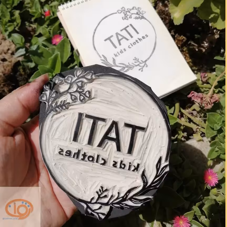 مهر دست ساز ،جنس لینو، ابعاد 9سانت 