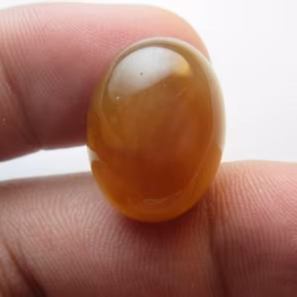 نگین عقیق جزع بیضی تراش زیبا و معدنی موجودی فقط یک عدد