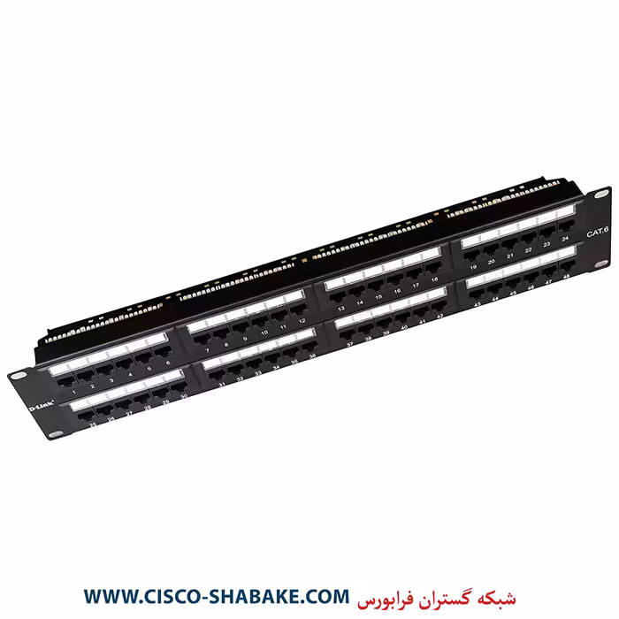پچ پنل 48 پورت دی لینک UTP NPP-C61BLK481 CAT 6