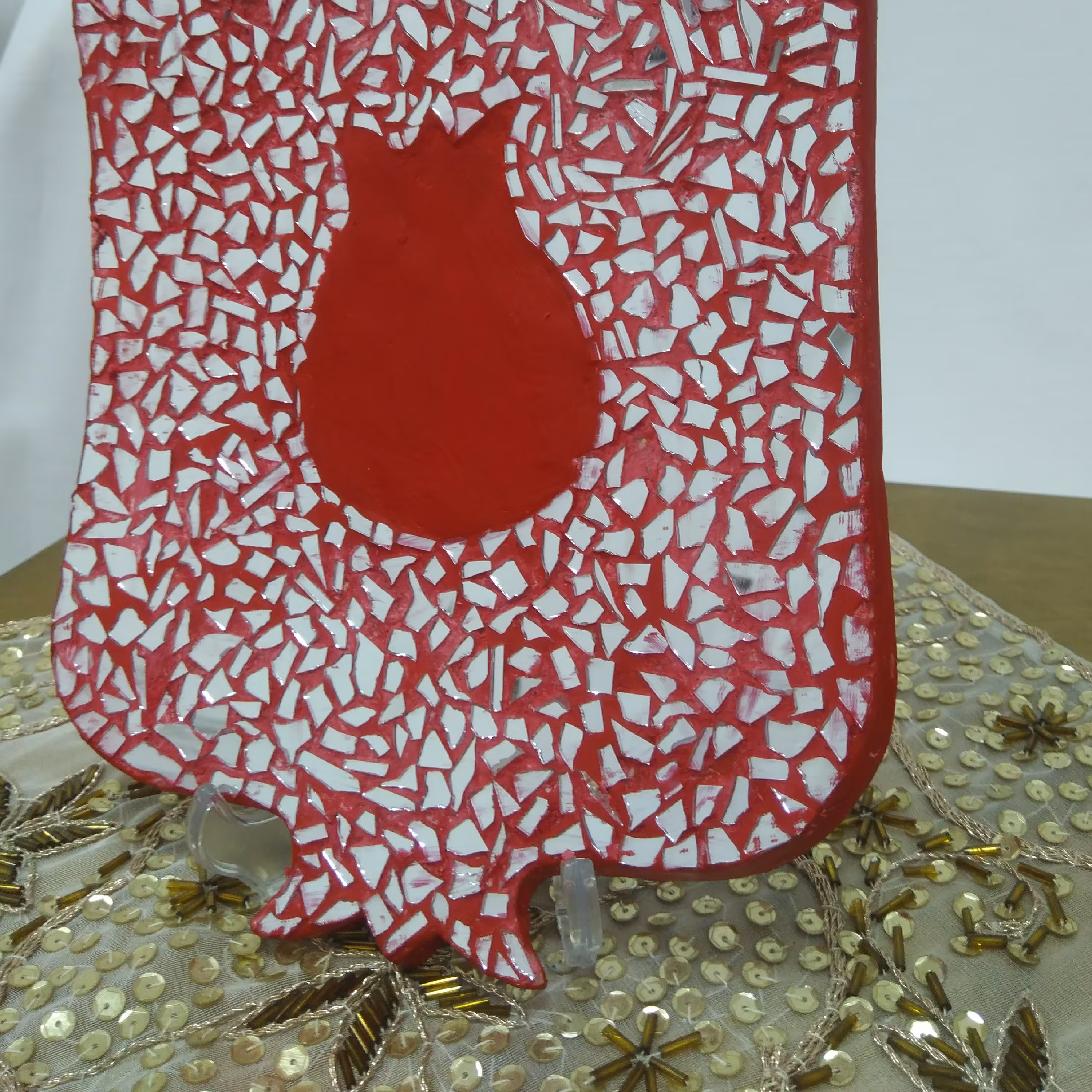 سینی انار ایینه کاری شده