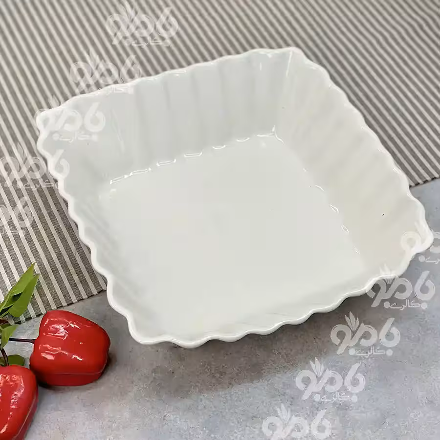 کاسه مربع تارت چینی موج