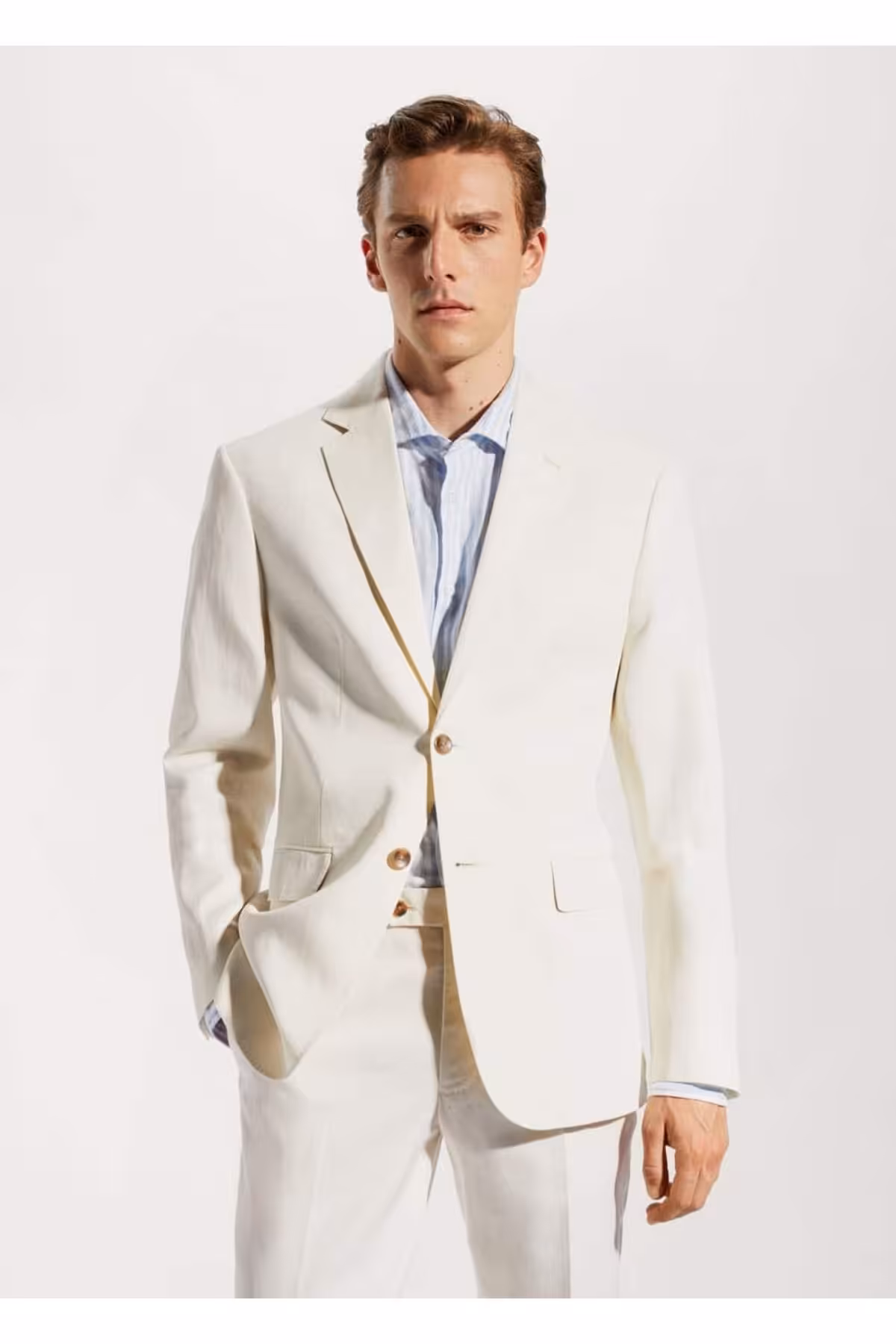 کت مردانه ژاکت بلیزر پارچه ای 100 ٪ MANGO Man