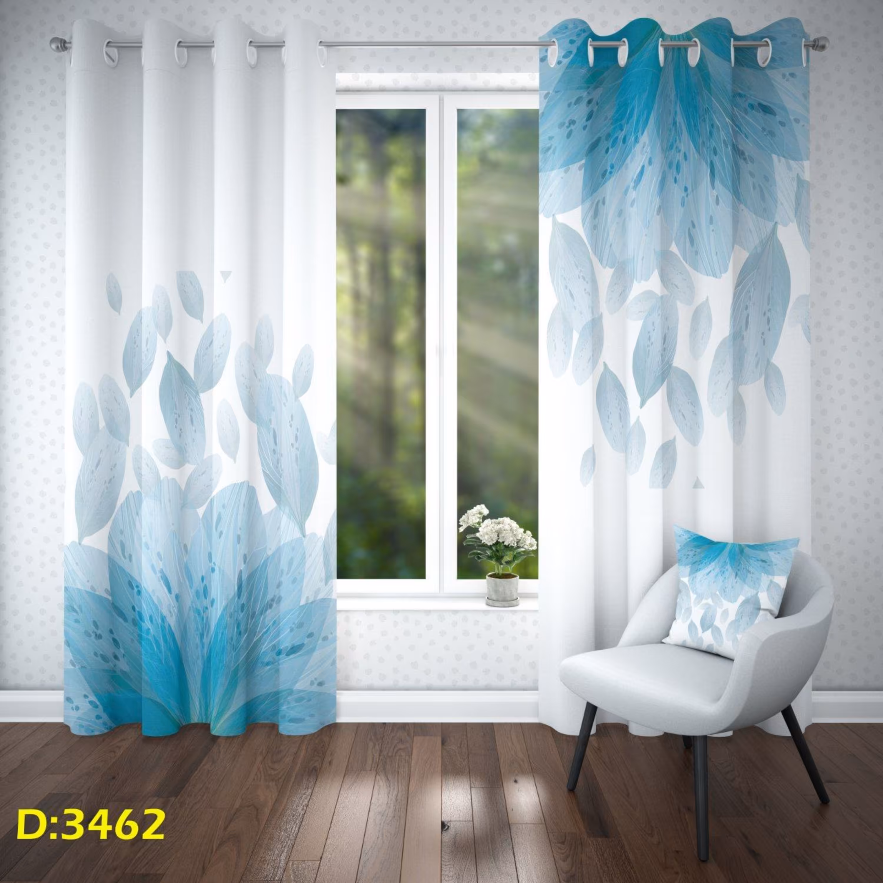 پرده چاپی تصویری - طرح برگ ( کد 3462 )