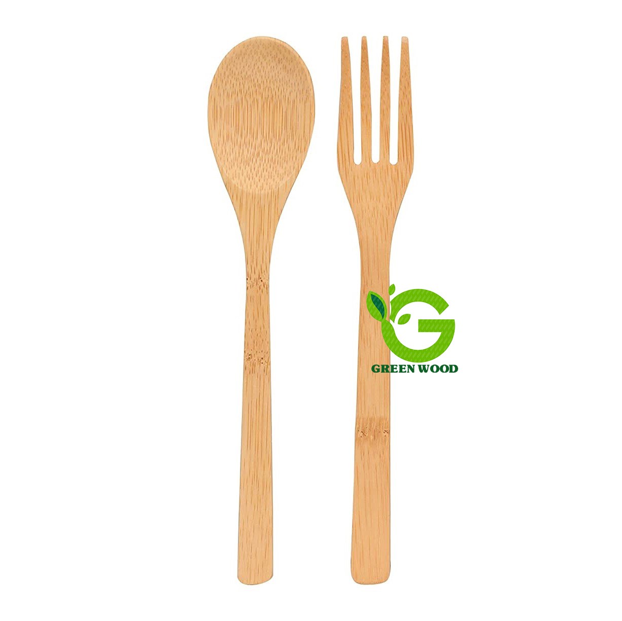 قاشق و چنگال غذاخوری 2 عددی بامبو کد Gw50601017