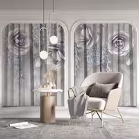 پرده پانچی هازان سه بعدی سایز 140 در 280 کد 3003