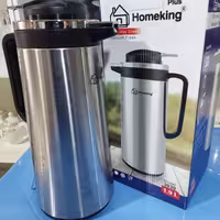 فلاسک چای یک و9دهم  لیترهوم کینگ مدل3030  جنس بدنه استیل داخل شیشه جعبه کادویی  