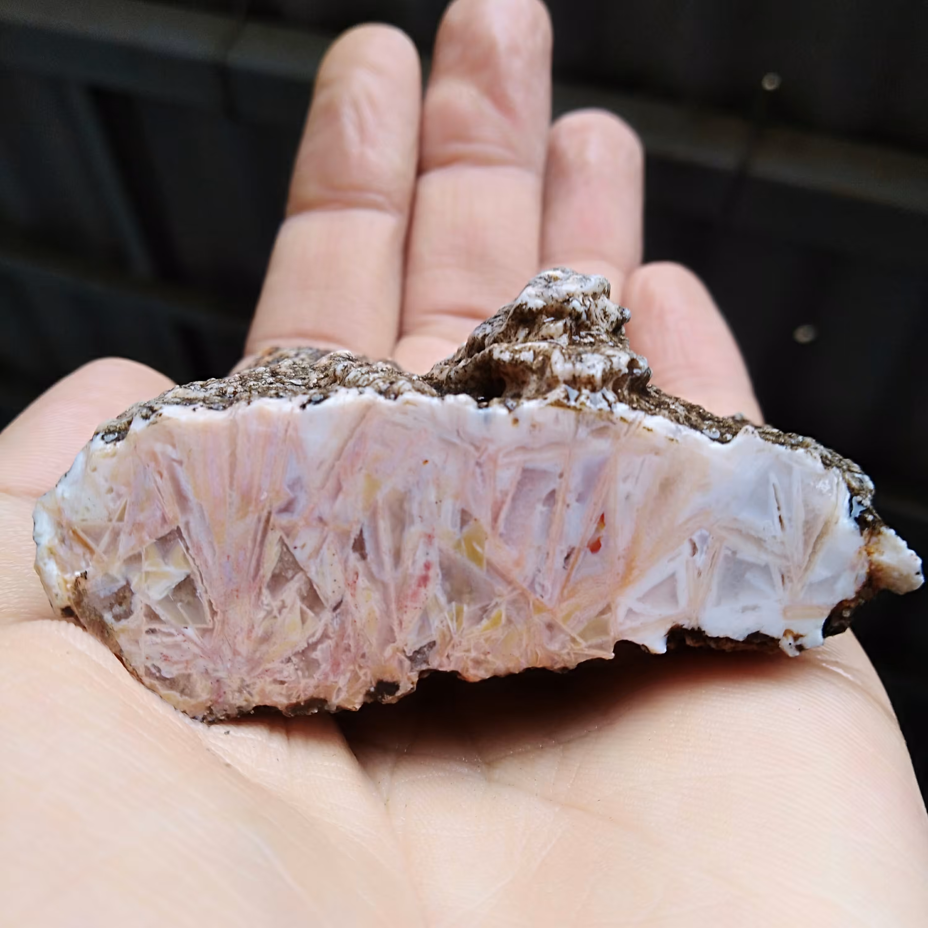 اسلایس راف عقیق رتایل صورتی دیدنی کاملا طبیعی