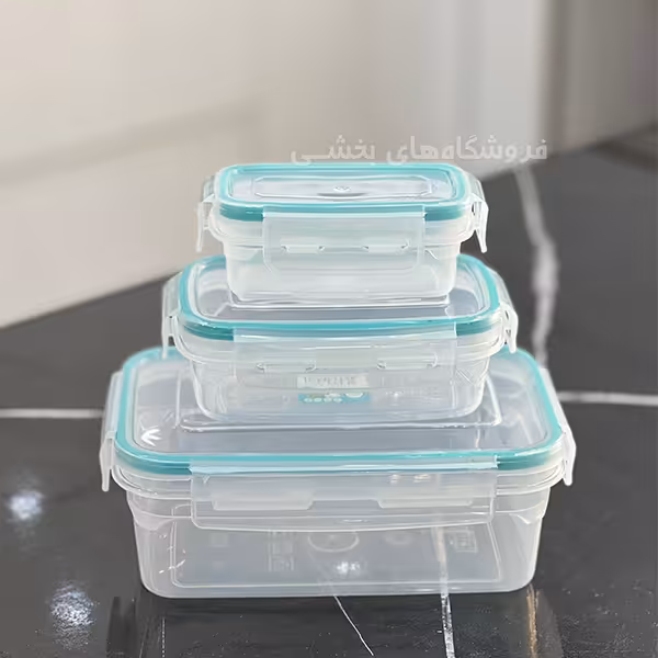 ست ظرف نگهدارنده فریزری تاپکو 3 عددی مستطیل