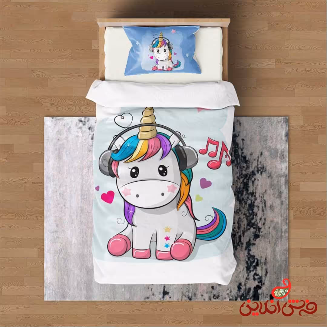 روتختی طرح اسب تک شاخ   کد 2984